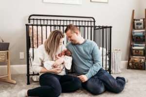 in home newborn photographer, NW Arkansas newborn portraits, baby photographer Bentonville AR, lifestyle newborn photography Rogers AR