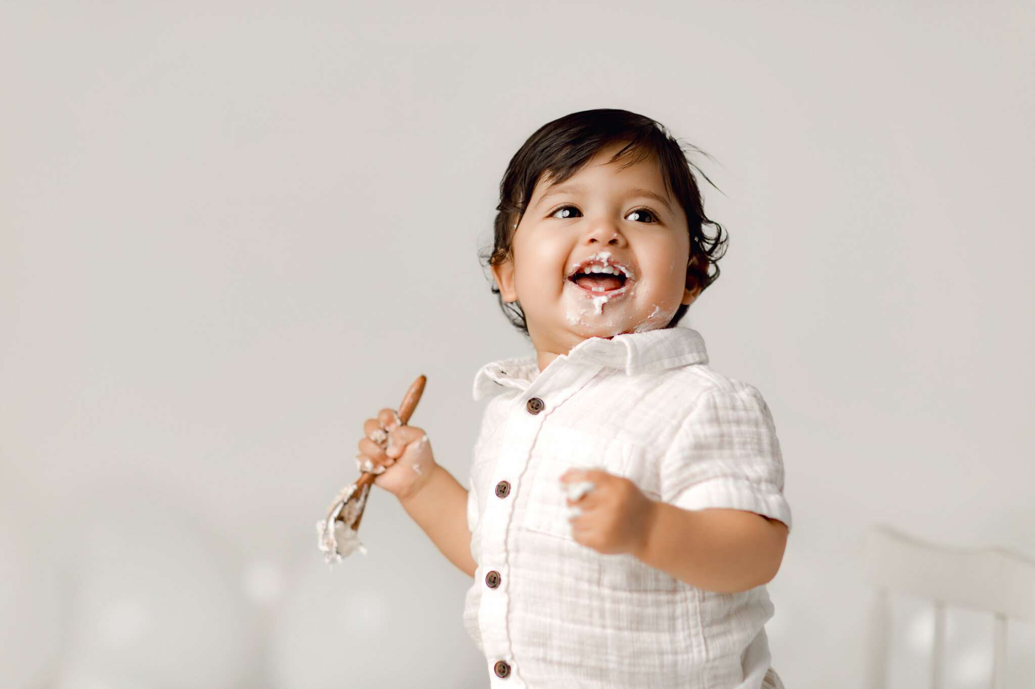 Bentonville cake smash photographer, NWA cake smash photography, baby birthday photoshoot near me