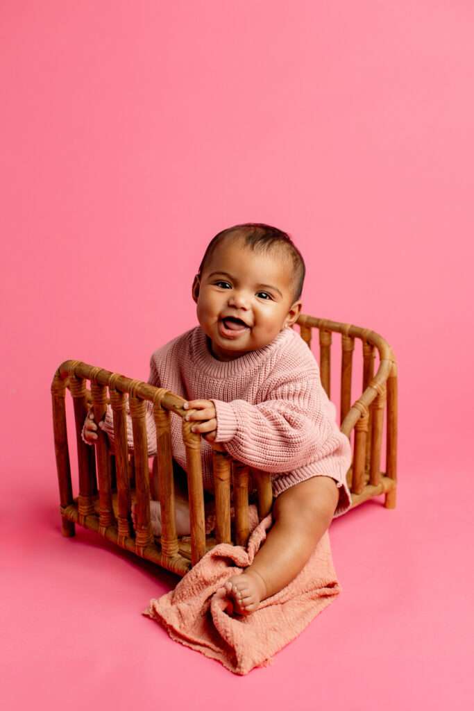 baby photographer Pea Ridge AR, milestone session, NWA baby portrait studio