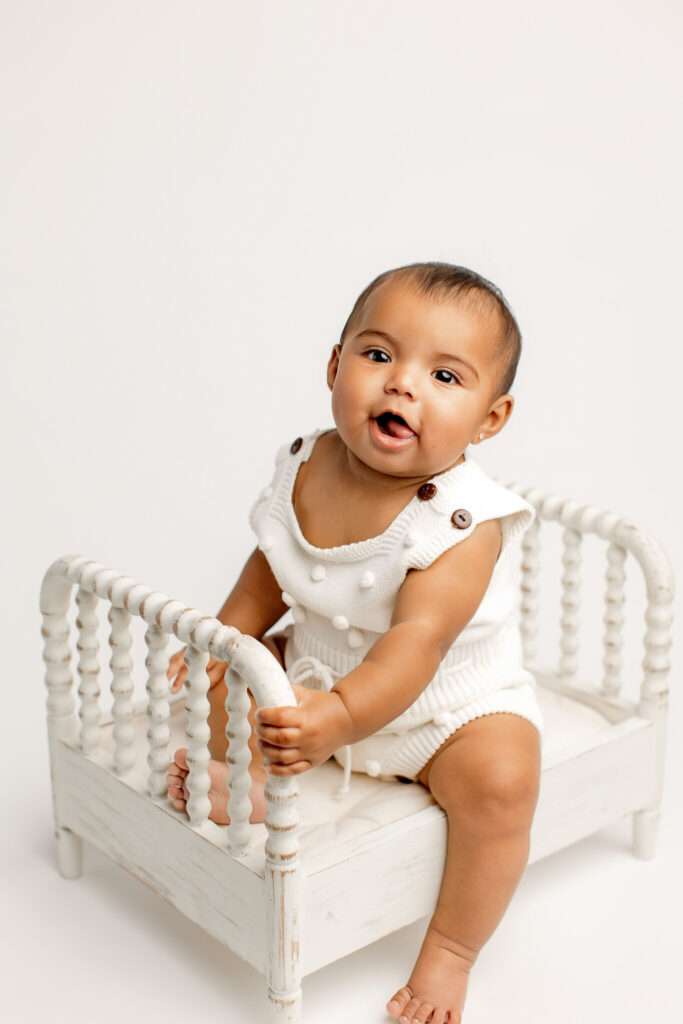 baby photographer Pea Ridge AR, milestone session, NWA baby portrait studio